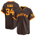 S.Diego Padres #34 Michael King Player Brown Home Cooperstown Collection Replica Game Stitched Jerseys