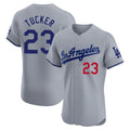 LA.Dodgers #23 Kyle Tucker Player Gray Limited Elite Home Gdoa Stitched Jerseys