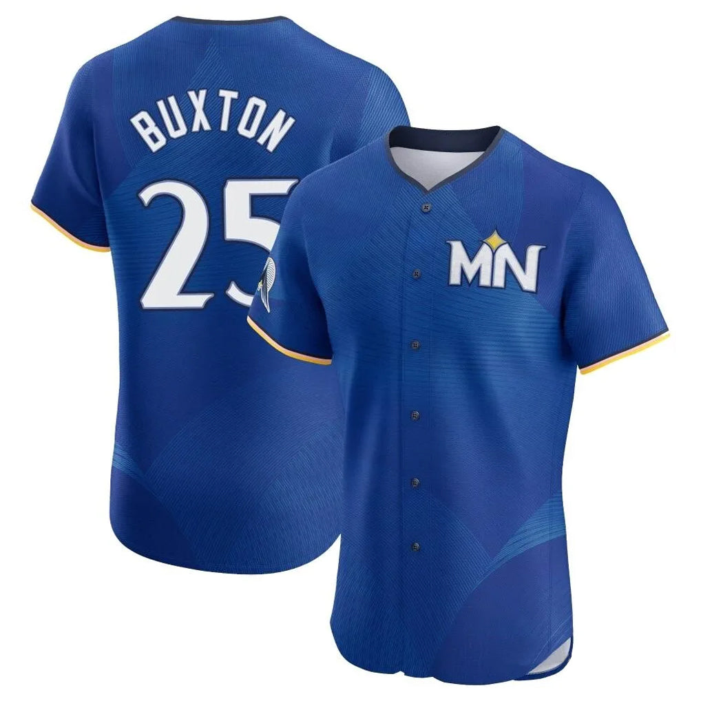 M.Twins #25 Byron Buxton Player Royal City Connect Limited Elite Home Gdoa Stitched Jerseys