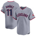 C.Guardians #11 Jose Ramirez Player Gray Road Limited Home Game Gdoa Stitched Jerseys