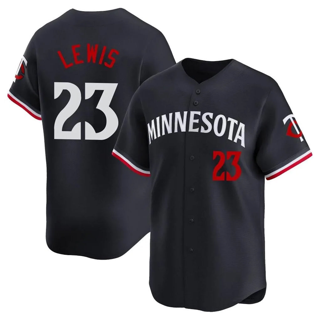 M.Twins #23 Royce Lewis Player Navy Home Limited Gdoa Stitched Jerseys