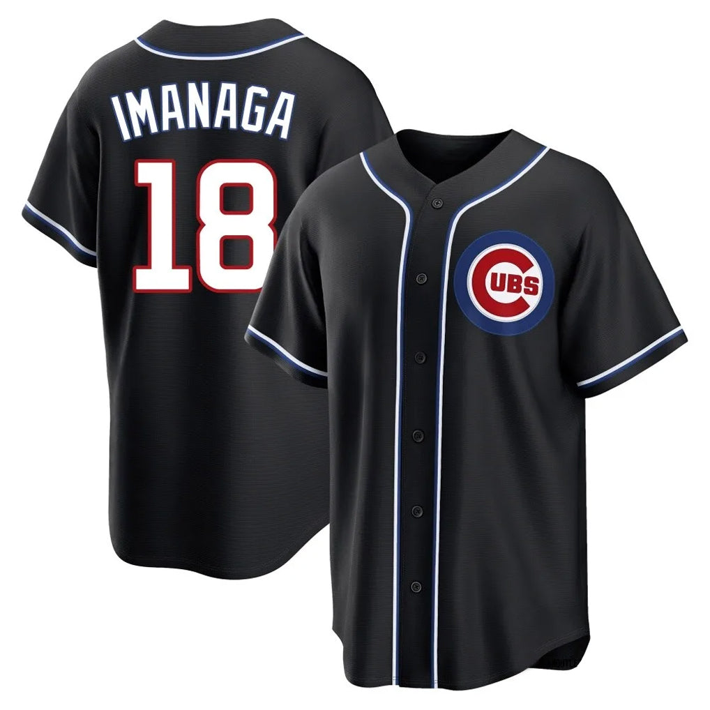 C.Cubs #18 Shota Imanaga Player Black Fashion Out Game Gdoa Stitched Jerseys