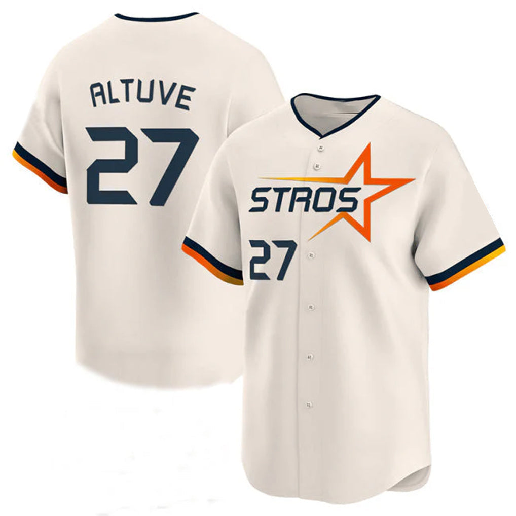 H.Astros #27 Jose Altuve Player Cream City Connect Limited Home Gdoa Stitched Jerseys