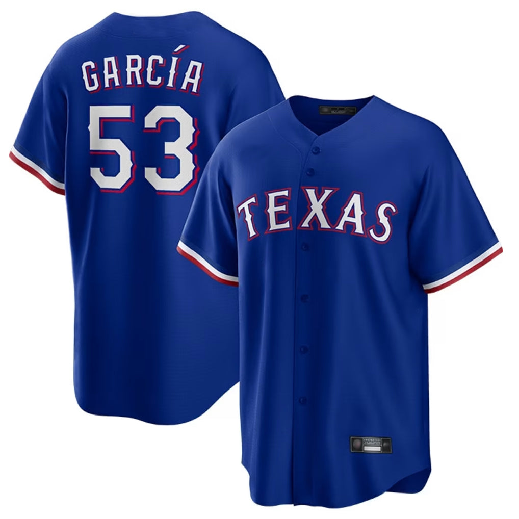 T.Rangers #53 Adolis Garcia Player Royal Home Limited Game Stitched Jerseys