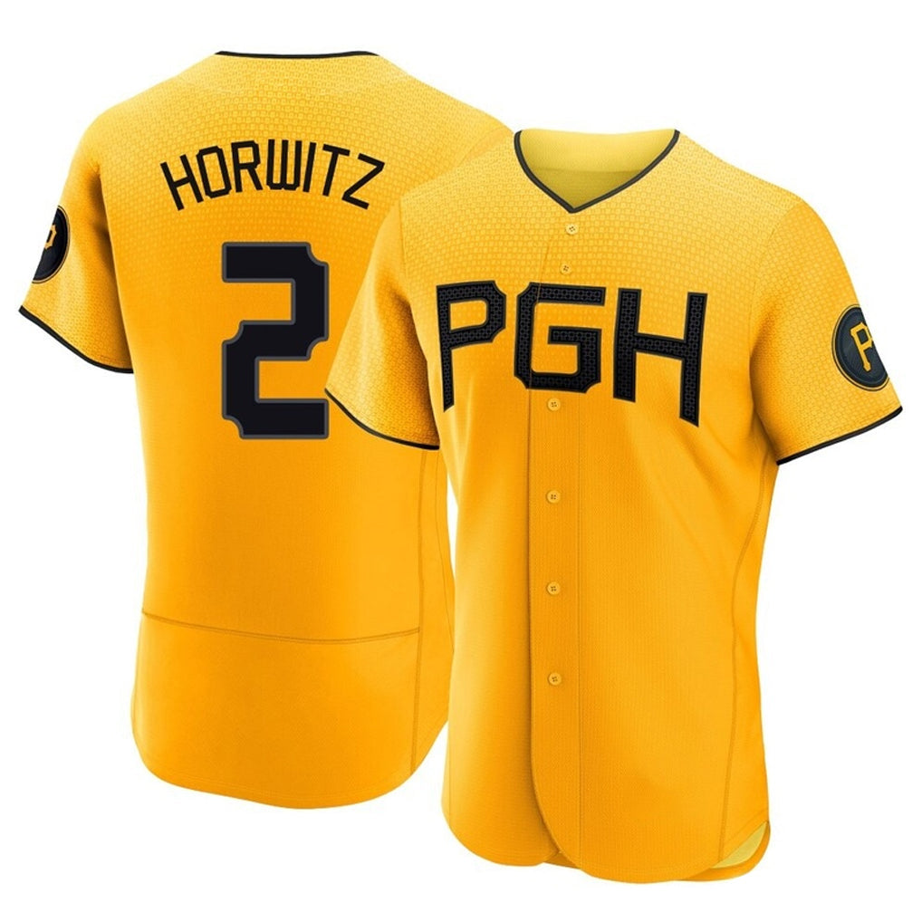 P.Pirates #2 Spencer Horwitz Player Gold City Connect Home Limited Elite Stitched Jerseys