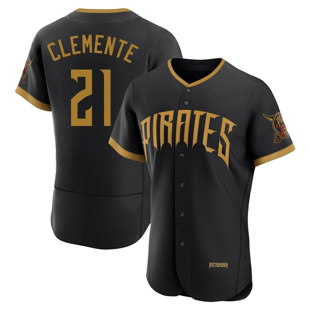 P.Pirates #21 Roberto Clemente Player Black 2026 City Connect Home Limited Elite Stitched Jerseys