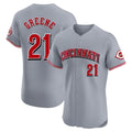 C.Reds #21 Hunter Greene Player Gray Limited Elite Home Gdoa Stitched Jerseys