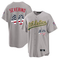 Athletics #40 Luis Severino Player Gray USA 250 Fourth of July Home Game Gdoa250Ys Stitched Jerseys