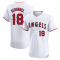 LA.Angels #18 Nolan Schanuel Player White Limited Elite Gdoa Stitched Home Jerseys
