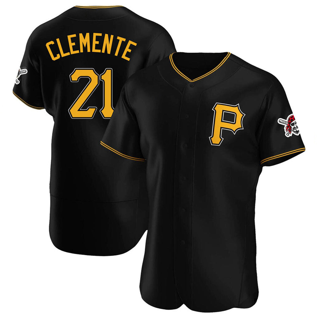 P.Pirates #21 Roberto Clemente Player Black Alternate 2025 Home Limited Elite Stitched Jerseys