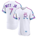 KC.Royals #7 Bobby Witt Jr. Player White 2026 City Connect Limited Elite Home Gdoa Stitched Jerseys