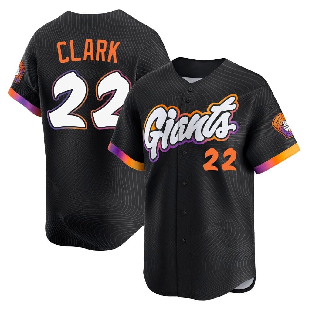 SF.Giants #22 Will Clark Player Black 2025 City Connect Home Limited Stitched Jerseys