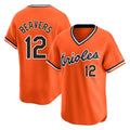 B.Orioles #12 Dylan Beavers Player Orange T-shirt Limited Home Game Gdoa Stitched Jerseys
