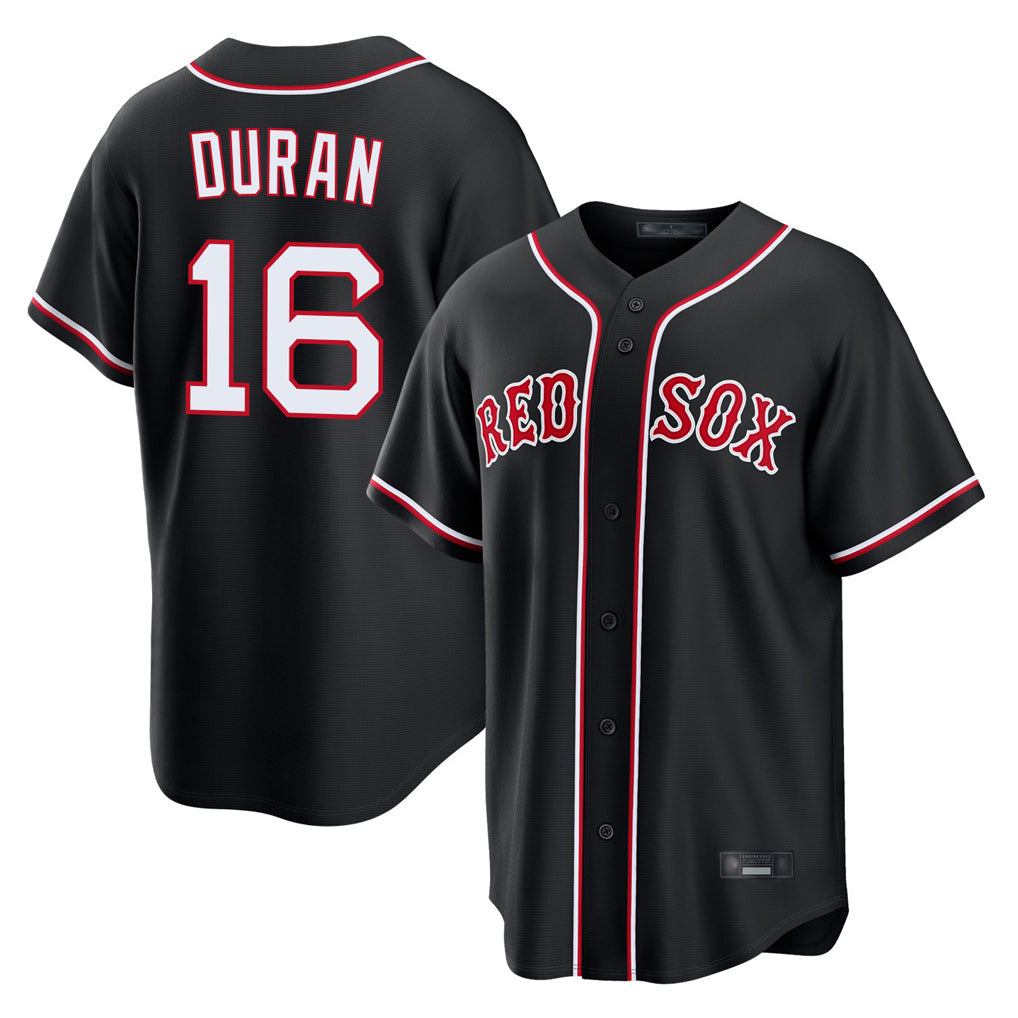 B.Red Sox #16 Jarren Duran Player Black Out Home Game Gdoa Stitched Jerseys