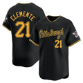 P.Pirates #21 Roberto Clemente Player Black Alt Home Limited Stitched Jerseys