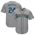 S.Mariners #24 Ken Griffey Jr Player Gray Cool Base Home Game Stitched Jerseys