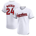 C.Guardians #24 Triston McKenzie Player White Limited Elite Home Gdoa Stitched Jerseys