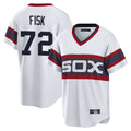 C.White Sox #72 Carlton Fisk Player White T-shirt Home Game Gdoa Stitched Jerseys