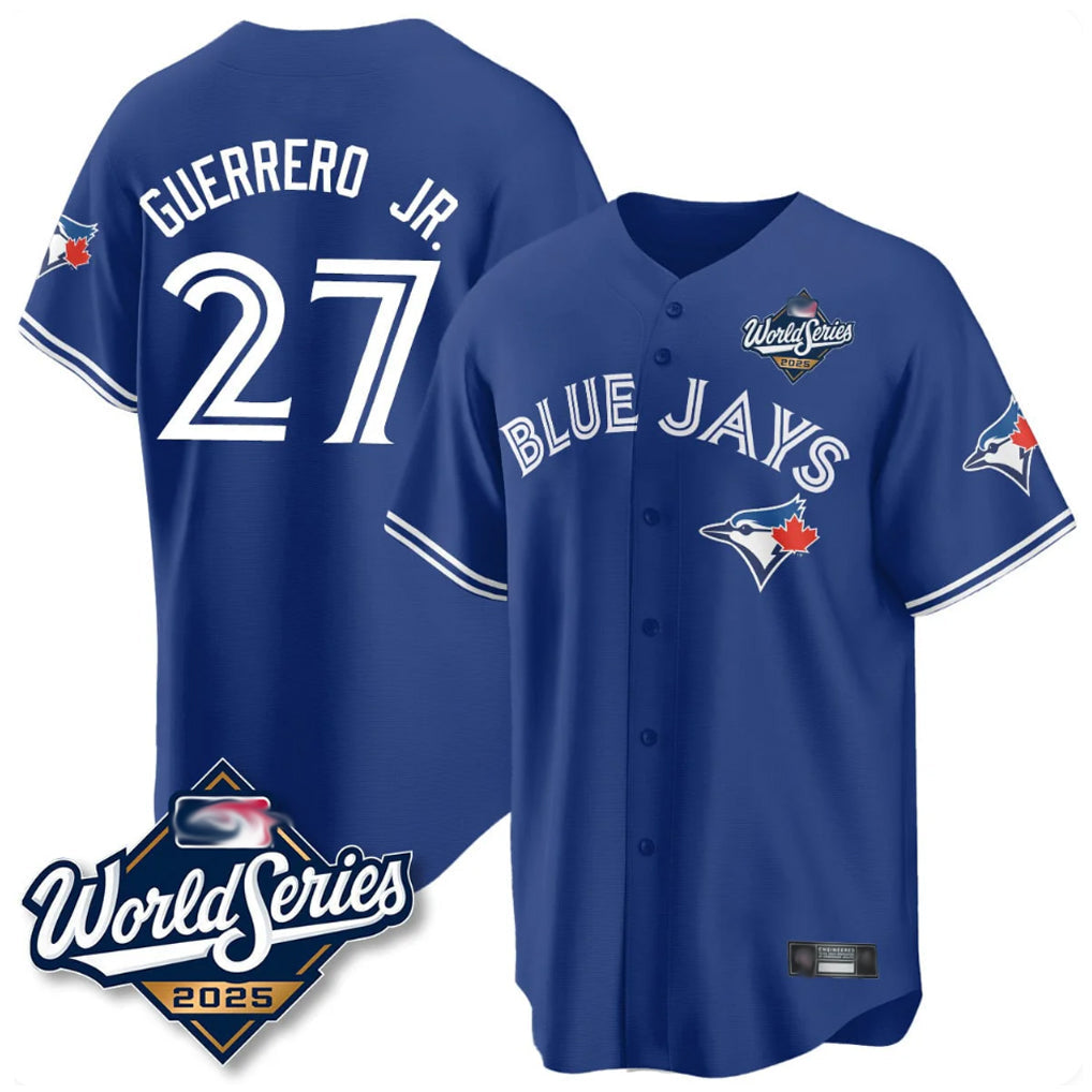 T.Blue Jays #27 Vladimir Guerrero Jr. Player Blue 2025 World Series Stitched Jersey