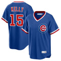 C.Cubs #15 Carson Kelly Player Royal T-shirt Cooperstown Collection Limited Gdoa Stitched Jerseys