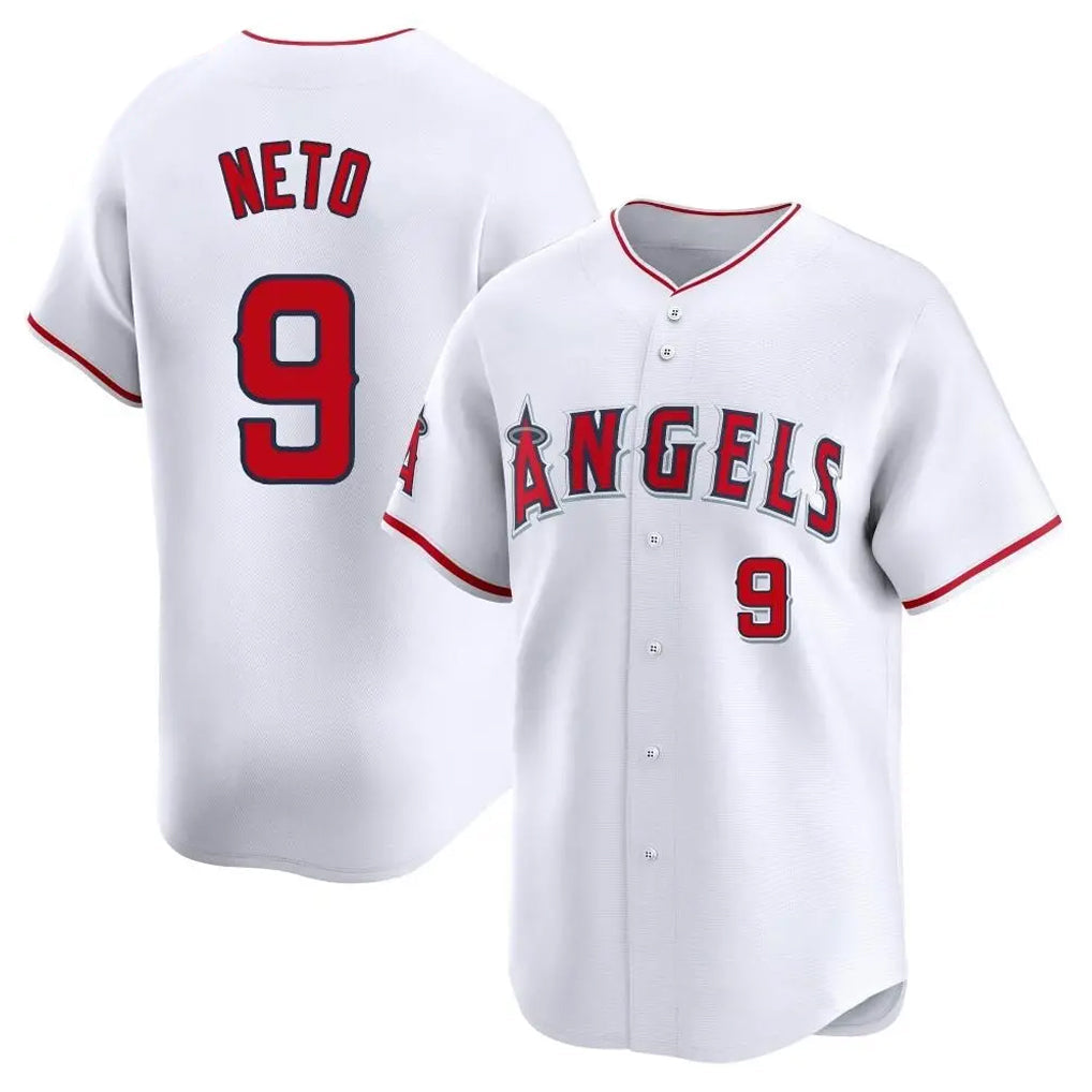 LA.Angels #9 Zach Neto Player White Limited Home Gdoa Stitched Jerseys
