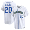 S.Mariners #20 Luke Raley Player White Throwback Cooperstown Collection Limited Game Gdoa Stitched Jerseys