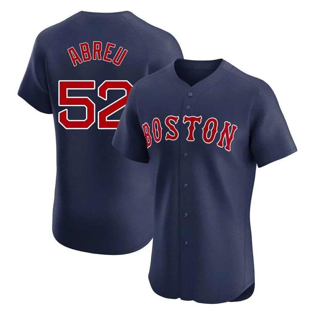 B.Red Sox #52 Wilyer Abreu Player Navy Limited Elite Home Game Gdoa Stitched Jerseys