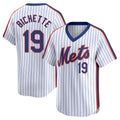 NY.Mets #19 Bo Bichette Player White Cooperstown Collection T-shirt Game Gdoa Stitched Jerseys