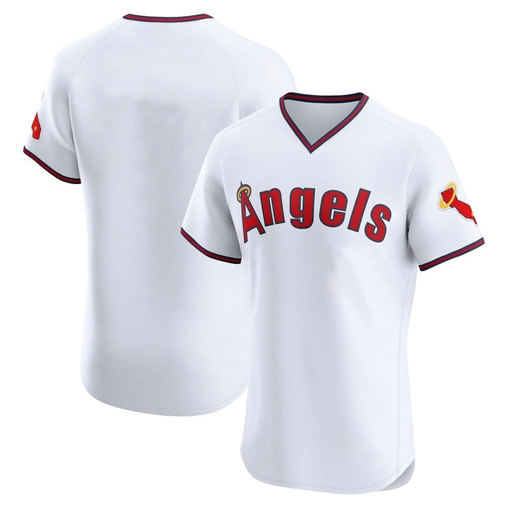 LA.Angels ## Angels Blank Player White T-shirt Home Limited Elite Gdoa Stitched Jerseys