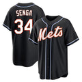 NY.Mets #34 Kodai Senga Player Black Fashion Out Game Stitched Jerseys