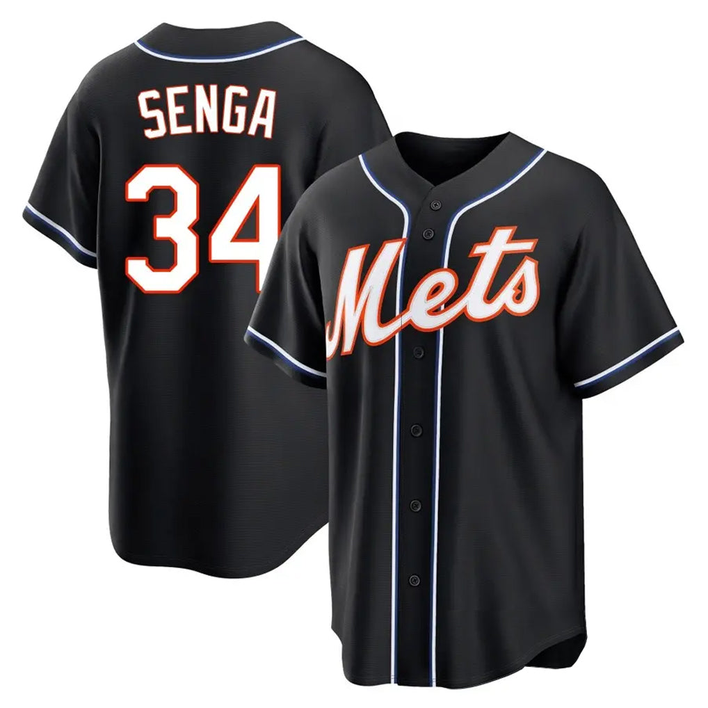 NY.Mets #34 Kodai Senga Player Black Fashion Out Game Gdoa Stitched Jerseys