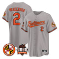 B.Orioles #2 Gunnar Henderson Player Gray 30th Anniversary of 2131 Home Game Gdoa Stitched Jerseys