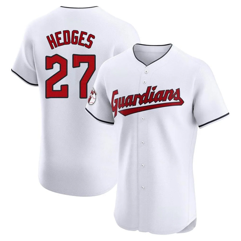 C.Guardians #27 Austin Hedges Player White Limited Elite Home Gdoa Stitched Jerseys