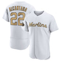 M.Marlins #22 Sandy Alcantara Player Gold  Home Limited Elite Gdoa Stitched Jerseys