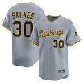P.Pirates #30 Paul Skenes Player Gray Road Home Limited Gdoa Stitched Jerseys