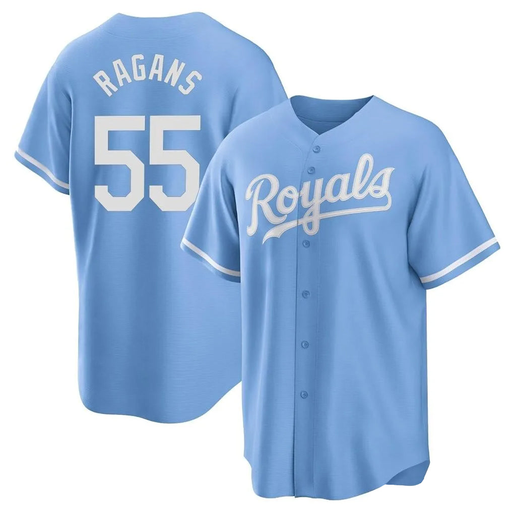 KC.Royals #55 Cole Ragans Player Light Blue Home Game Gdoa Stitched Jerseys