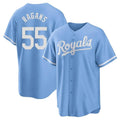 KC.Royals #55 Cole Ragans Player Light Blue Home Game Gdoa Stitched Jerseys