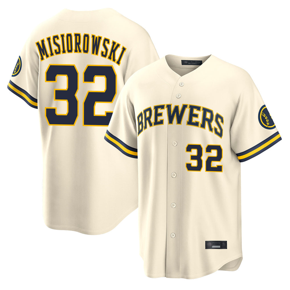 M.Brewers #32 Jacob Misiorowski Player Cream Home Limited Gdoa Stitched Jerseys