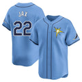 T.Bay Rays #22 Griffin Jax Player Light Blue Home Limited Gdoa Stitched Jerseys