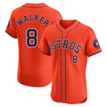 H.Astros #8 Christian Walker Player Orange Home Limited Elite Gdoa Stitched Jerseys