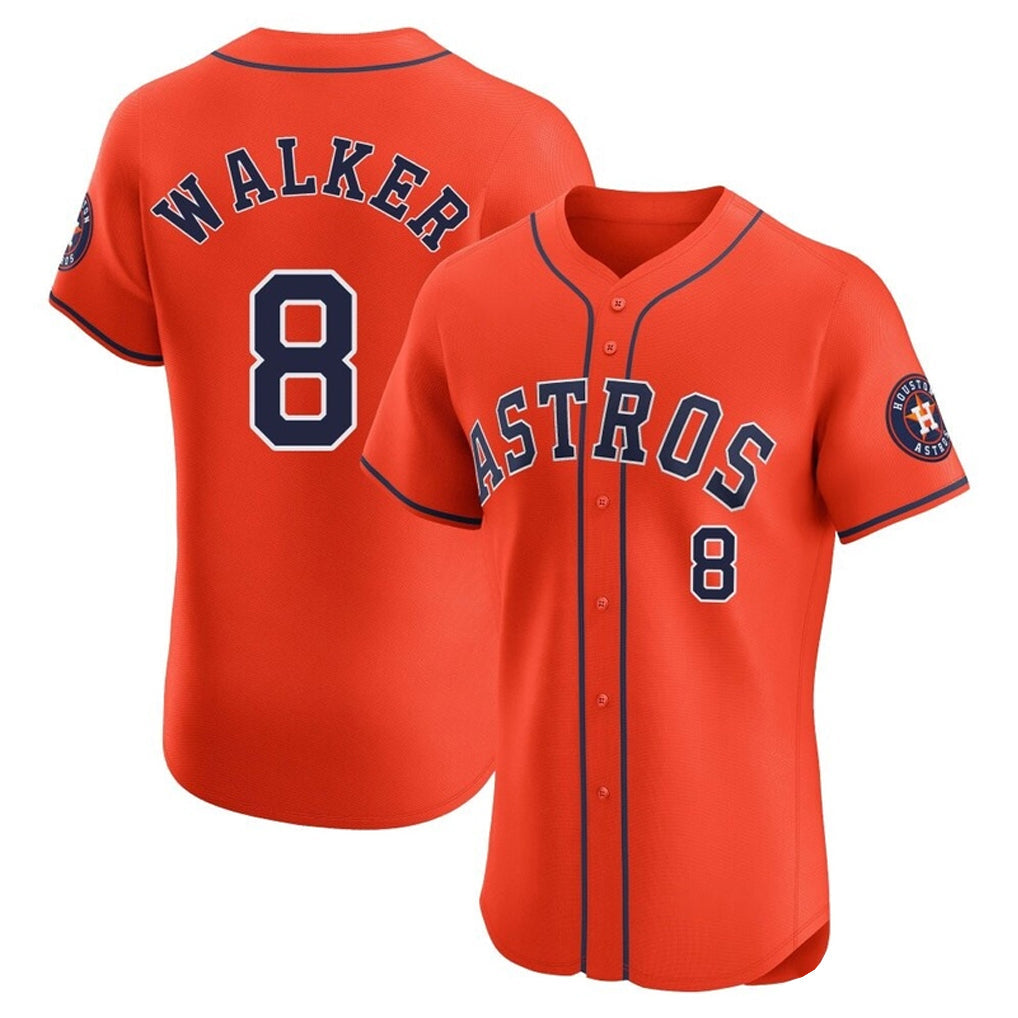 H.Astros #8 Christian Walker Player Orange Home Limited Elite Gdoa Stitched Jerseys
