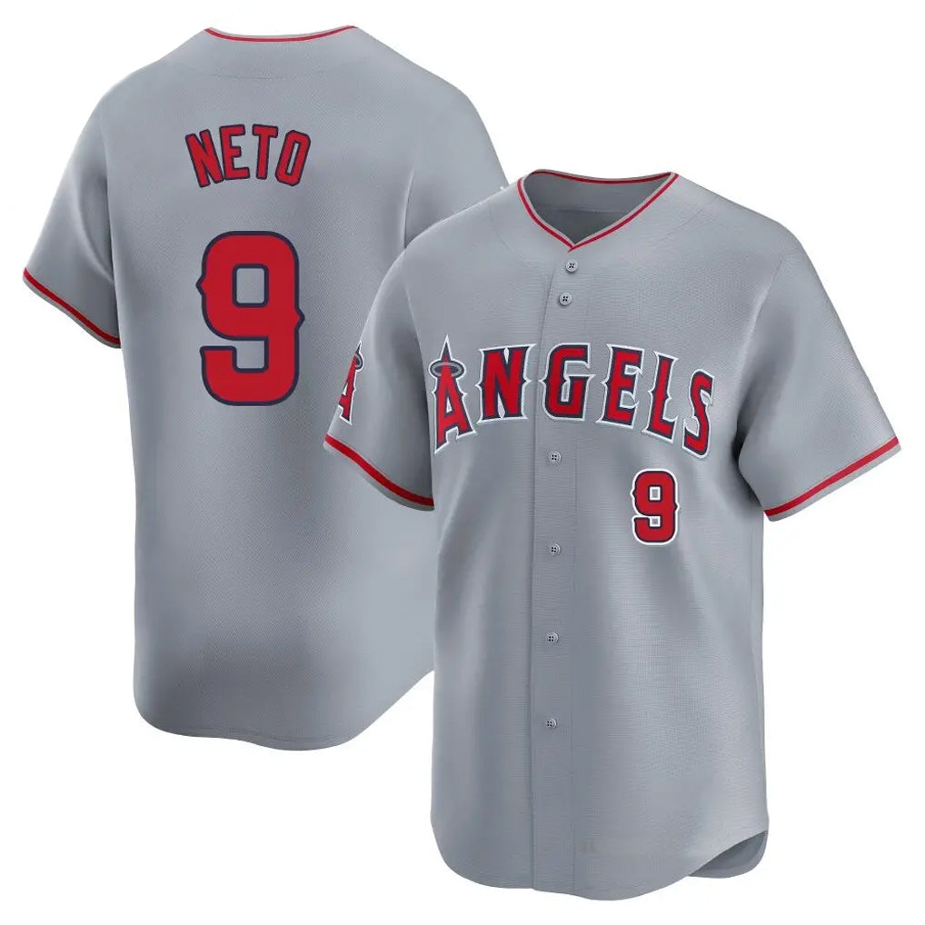 LA.Angels #9 Zach Neto Player Gray Home Limited Gdoa Stitched Jerseys