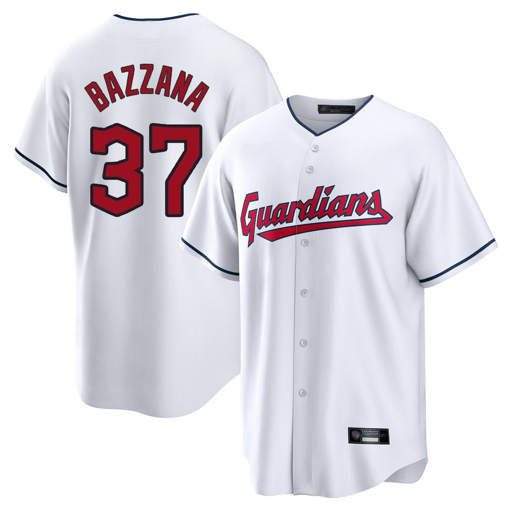 C.Guardians #37 Travis Bazzana Player White Home Game Gdoa Stitched Jerseys