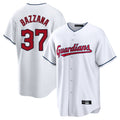 C.Guardians #37 Travis Bazzana Player White Home Game Gdoa Stitched Jerseys