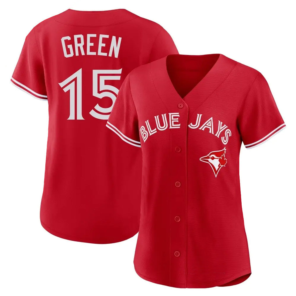 T.Blue Jays #15 Chad Green Player Red Home Limited Gdoa Stitched Jerseys