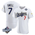 LA.Dodgers #7 Blake Snell Player Gold White 2026 Collection Stadium Limited Elite World Series Gdoa Stitched Jerseys