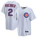 C.Cubs #2 Nico Hoerner Player White Game Home Gdoa Stitched Jerseys