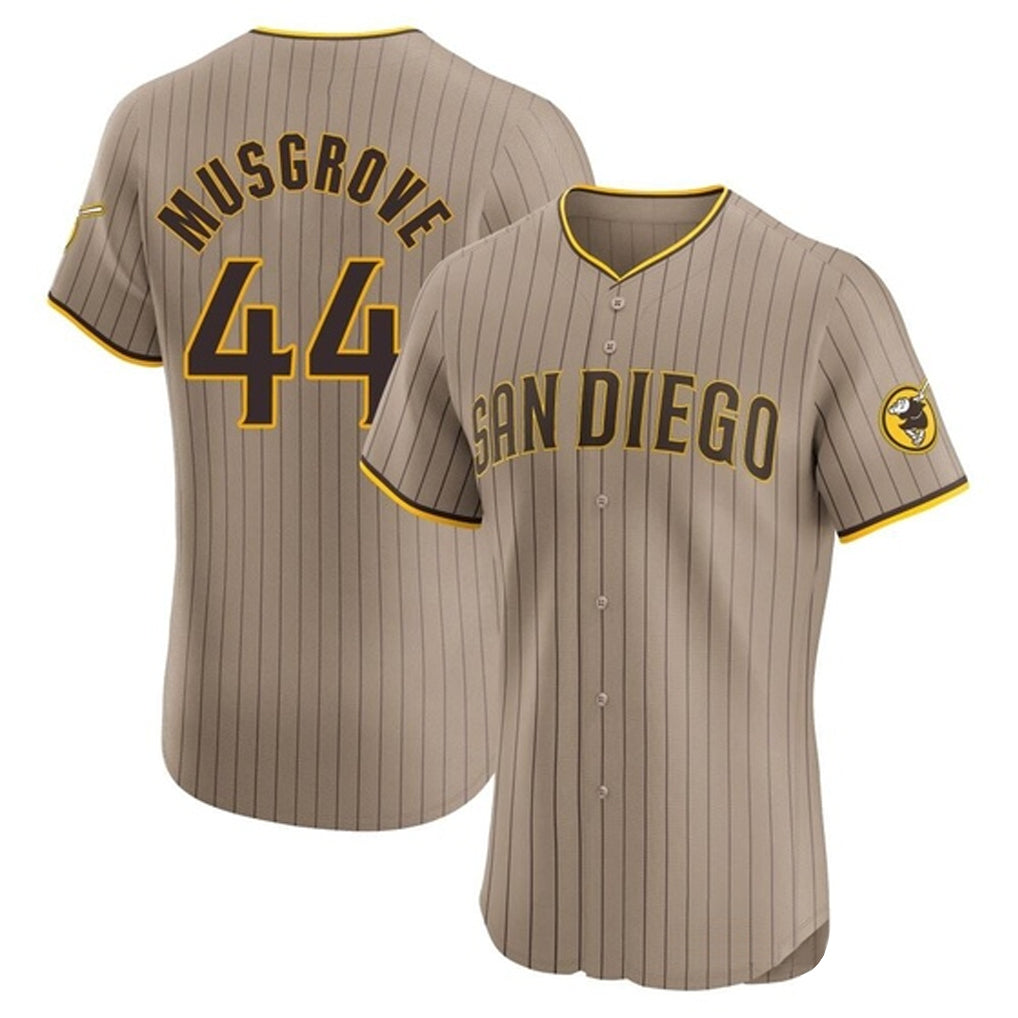 S.Diego Padres #44 Joe Musgrove Player Khaki Home Limited Elite Gdoa Stitched Jerseys