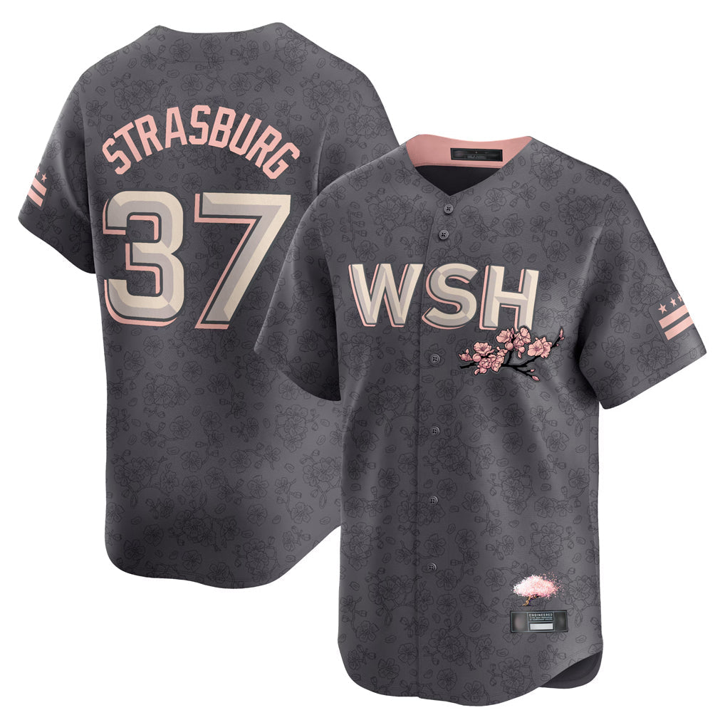 W.Nationals #37 Stephen Strasburg Player Gray City Connect Gdoa Stitched Jerseys