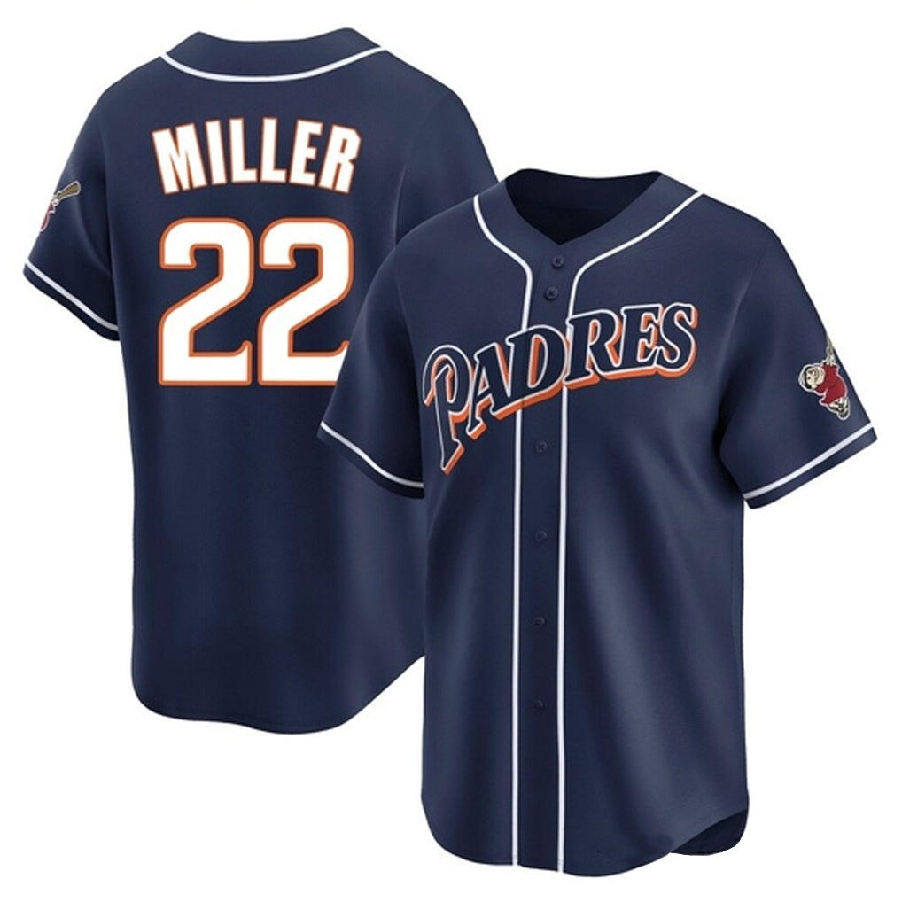 S.Diego Padres #22 Mason Miller Player Navy Cooperstown Collection Limited Home Stitched Jerseys